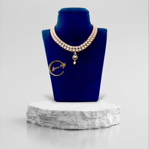 Pearl grey pendent set -PN66