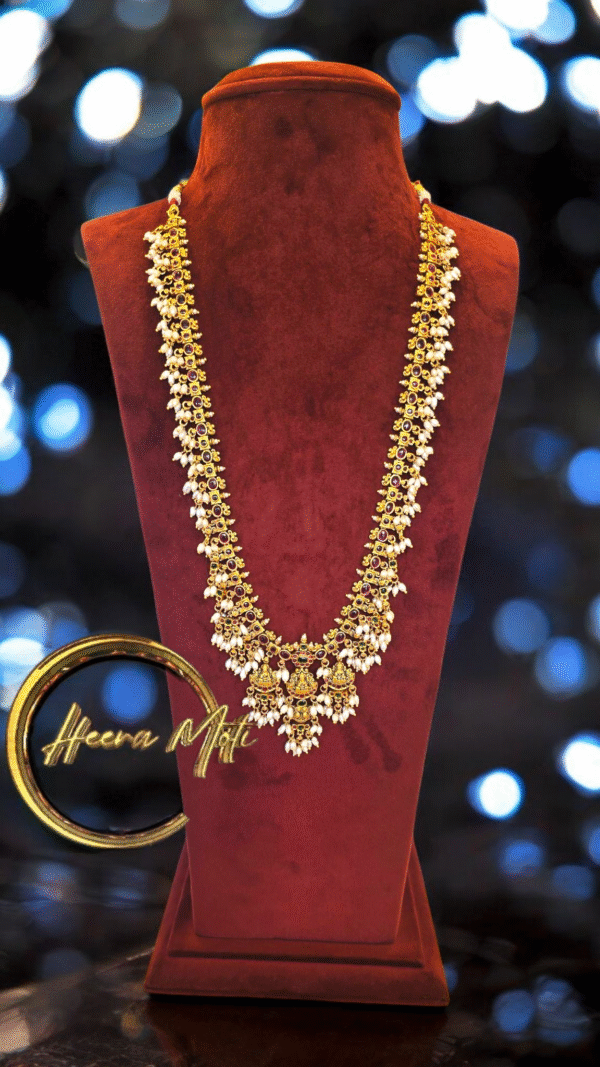Tri-Nakshi Guttapusalu Long Necklace