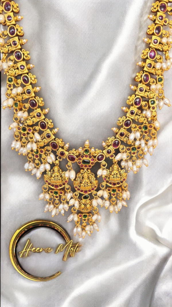 Tri-Nakshi Guttapusalu Long Necklace - Image 2