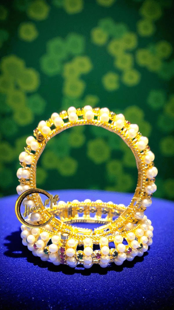 Semi Round Pearl Bangle - Image 2