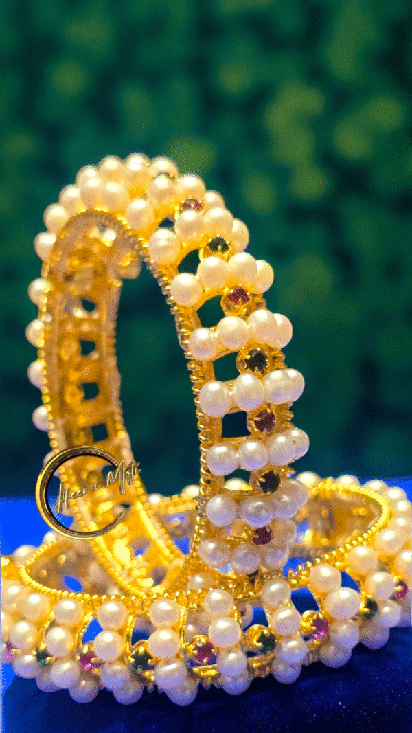 Semi Round Pearl Bangle - Image 3