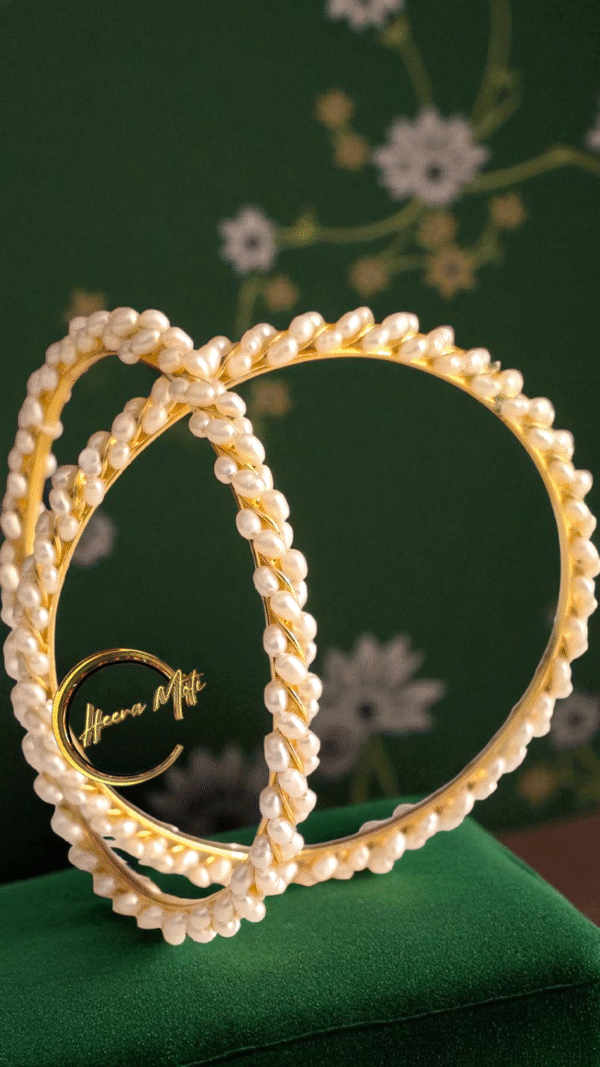 Small rice Pearl Bangles - Image 2