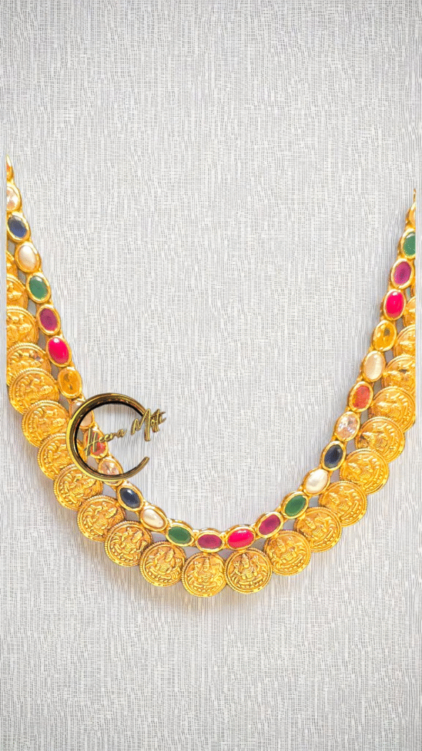 Navratan Kasulla haram Long Necklace - Image 3