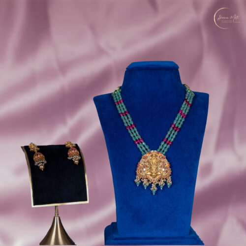 Balaji Pendent set with Beads with 92.5